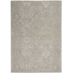 Nourison Damask DAS06 Area Rug, Light Grey, 3'6" x 5'6"