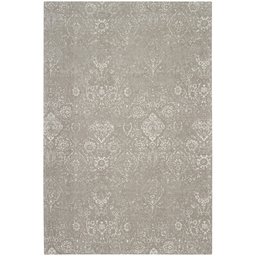 Nourison Damask DAS06 Area Rug, Light Grey, 6' x 9'