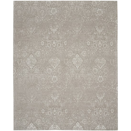 Nourison Damask DAS06 Area Rug, Light Grey, 8' x 10'