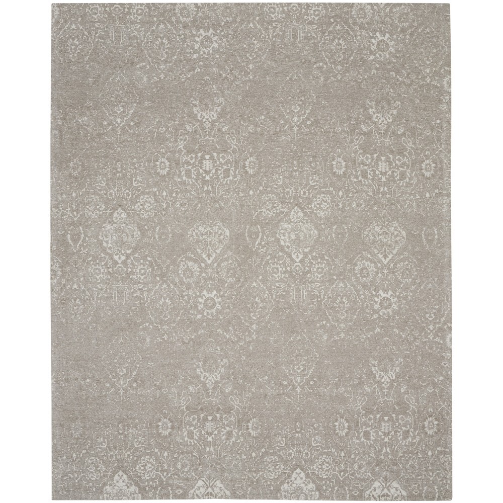 Nourison Damask DAS06 Area Rug, Light Grey, 8' x 10'