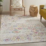 Nourison Damask DAS06 Area Rug, Multicolor, 3'6" x 5'6"