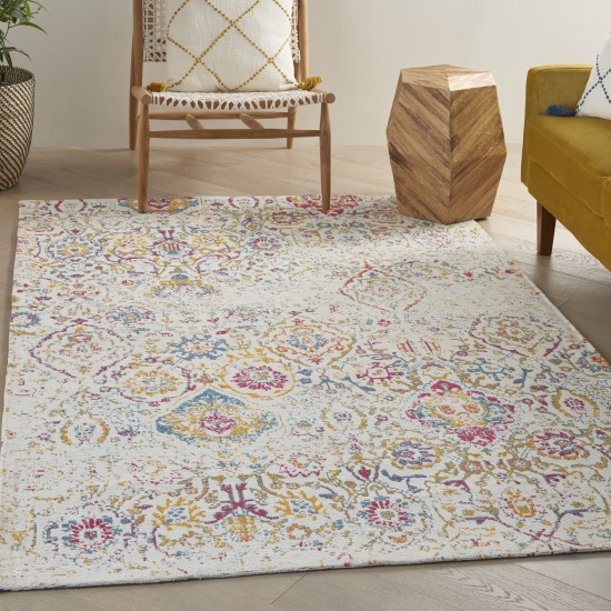 Nourison Damask DAS06 Area Rug, Multicolor, 5' x 7'