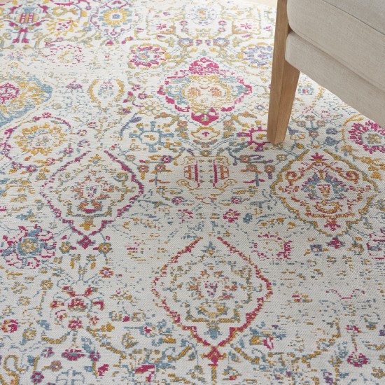 Nourison Damask DAS06 Area Rug, Multicolor, 6' x Round