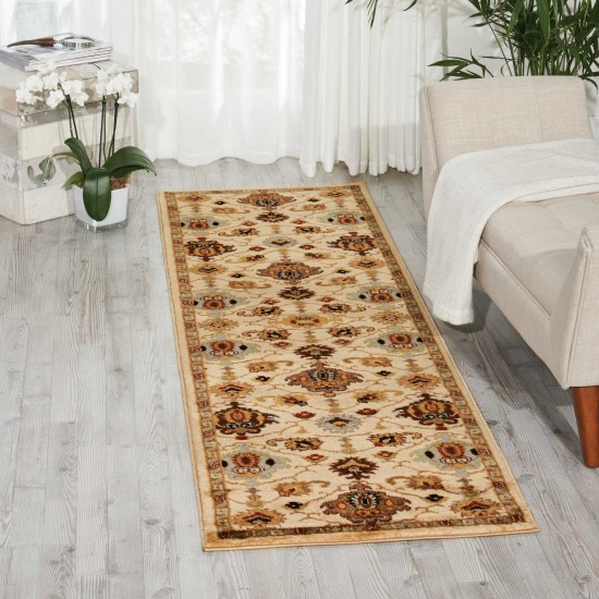 Nourison Delano DEL02 Runner Rug, Ivory, 2'2" x 7'6"