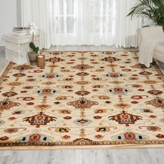 Nourison Delano DEL02 Area Rug, Ivory, 7'10" x 10'10"