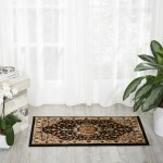 Nourison Delano DEL04 Area Rug, Black, 2' x 3'