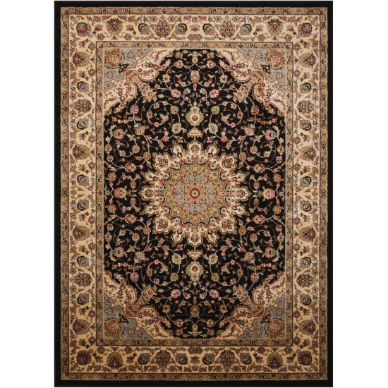 Nourison Delano DEL04 Area Rug, Black, 3'11" x 5'11"