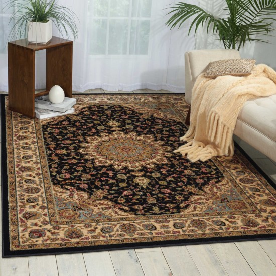 Nourison Delano DEL04 Area Rug, Black, 3'11" x 5'11"