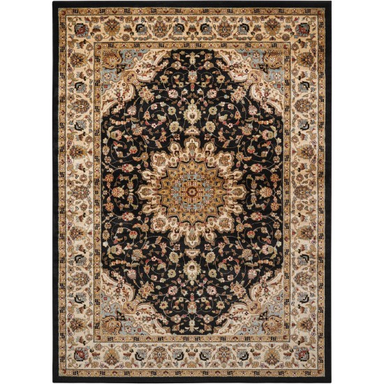 Nourison Delano DEL04 Area Rug, Black, 6'7" x 9'6"