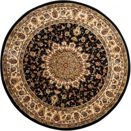 Nourison Delano DEL04 Area Rug, Black, 7'10" x Round