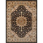 Nourison Delano DEL04 Area Rug, Black, 9' x 12'