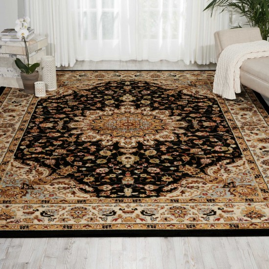 Nourison Delano DEL04 Area Rug, Black, 9' x 12'