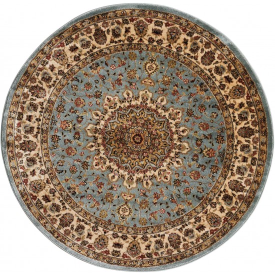 Nourison Delano DEL04 Area Rug, Blue, 5'3" x Round