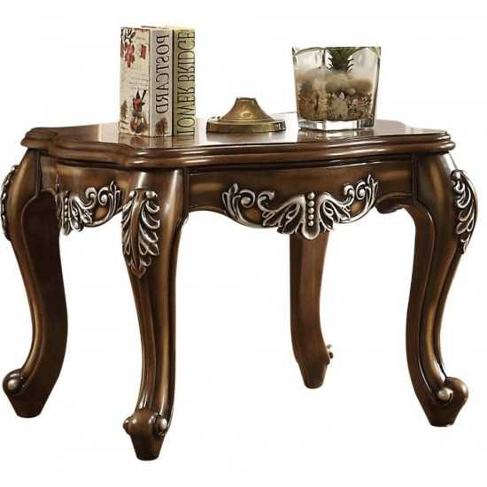 ACME Latisha End Table, Antique Oak