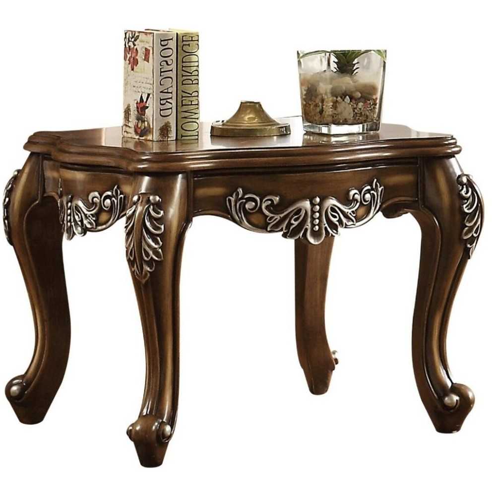 ACME Latisha End Table, Antique Oak