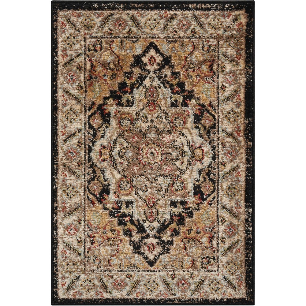 Nourison Delano DEL05 Area Rug, Black, 2' x 3' Nourison Delano DEL05 Area Rug, Black, 2' x 3'