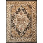 Nourison Delano DEL05 Area Rug, Black, 6'7" x 9'6"