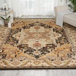 Nourison Delano DEL05 Area Rug, Black, 6'7" x 9'6"