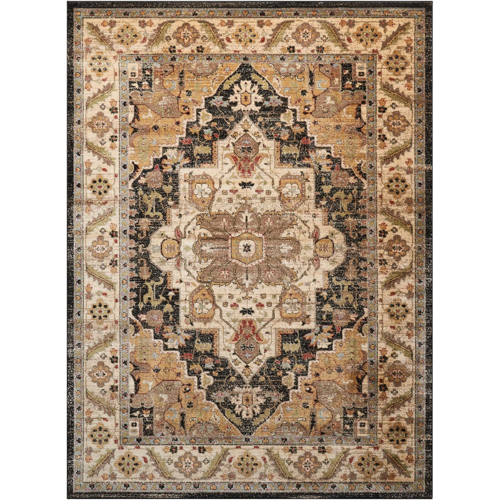 Nourison Delano DEL05 Area Rug, Black, 7'10" x 10'10" Nourison Delano DEL05 Area Rug, Black, 7'10" x 10'10"