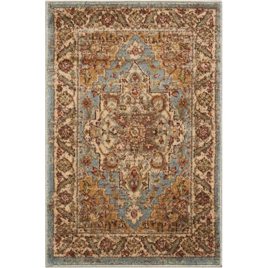 Nourison Delano DEL05 Area Rug, Blue, 2' x 3'