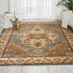 Nourison Delano DEL05 Area Rug, Blue, 7'10" x 10'10"