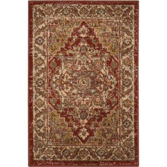 Nourison Delano DEL05 Area Rug, Brick, 2' x 3'