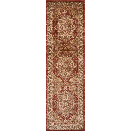 Nourison Delano DEL05 Runner Rug, Brick, 2'2" x 7'6"