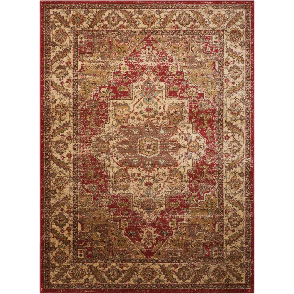 Nourison Delano DEL05 Area Rug, Brick, 3'11" x 5'11"