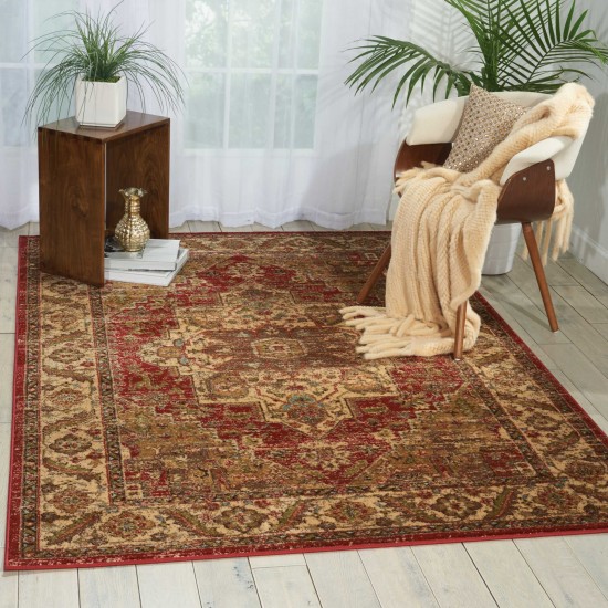 Nourison Delano DEL05 Area Rug, Brick, 3'11" x 5'11"