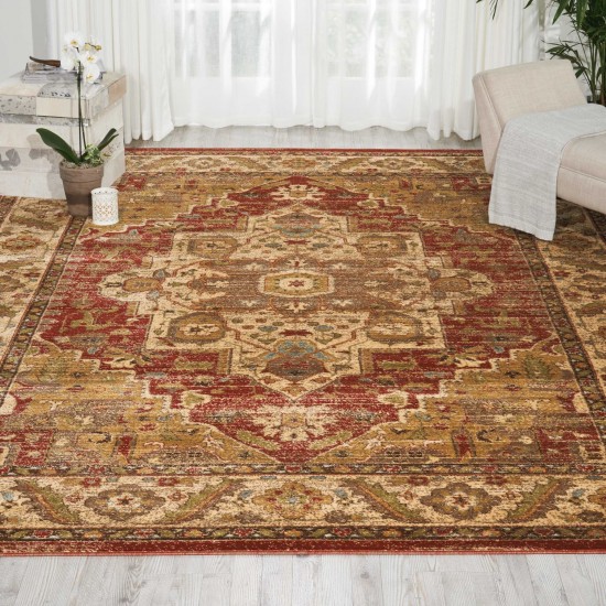 Nourison Delano DEL05 Area Rug, Brick, 6'7" x 9'6"