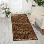 Nourison Delano DEL07 Runner Rug, Espresso, 2'2" x 7'6"