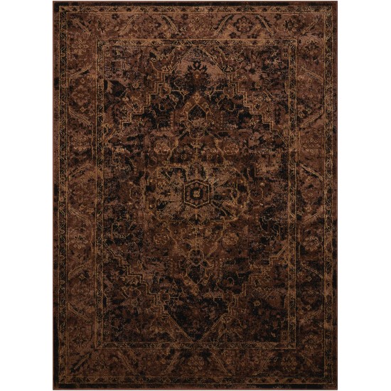 Nourison Delano DEL07 Area Rug, Espresso, 3'11" x 5'11"