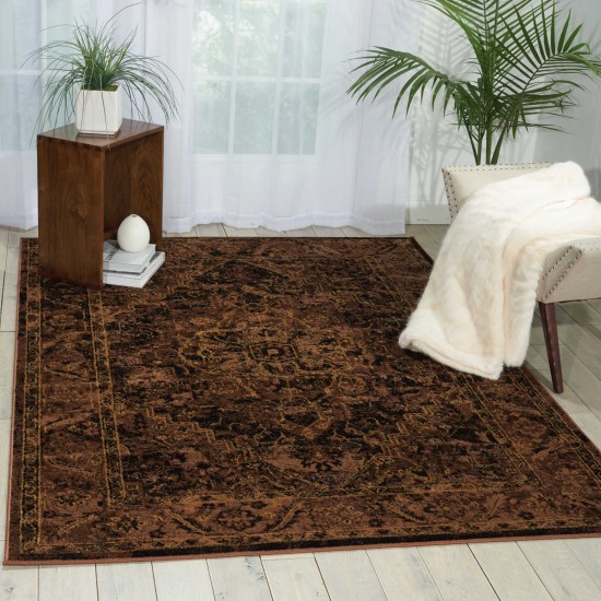 Nourison Delano DEL07 Area Rug, Espresso, 3'11" x 5'11"