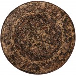 Nourison Delano DEL07 Area Rug, Espresso, 3'4" x Round