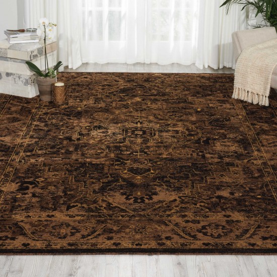 Nourison Delano DEL07 Area Rug, Espresso, 5'3" x 7'3"