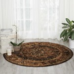 Nourison Delano DEL07 Area Rug, Espresso, 5'3" x Round