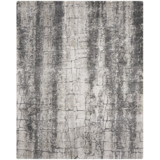 Nourison Dreamy Shag DRS01 Area Rug, Ivory/Charcoal, 7'10" x 9'10"