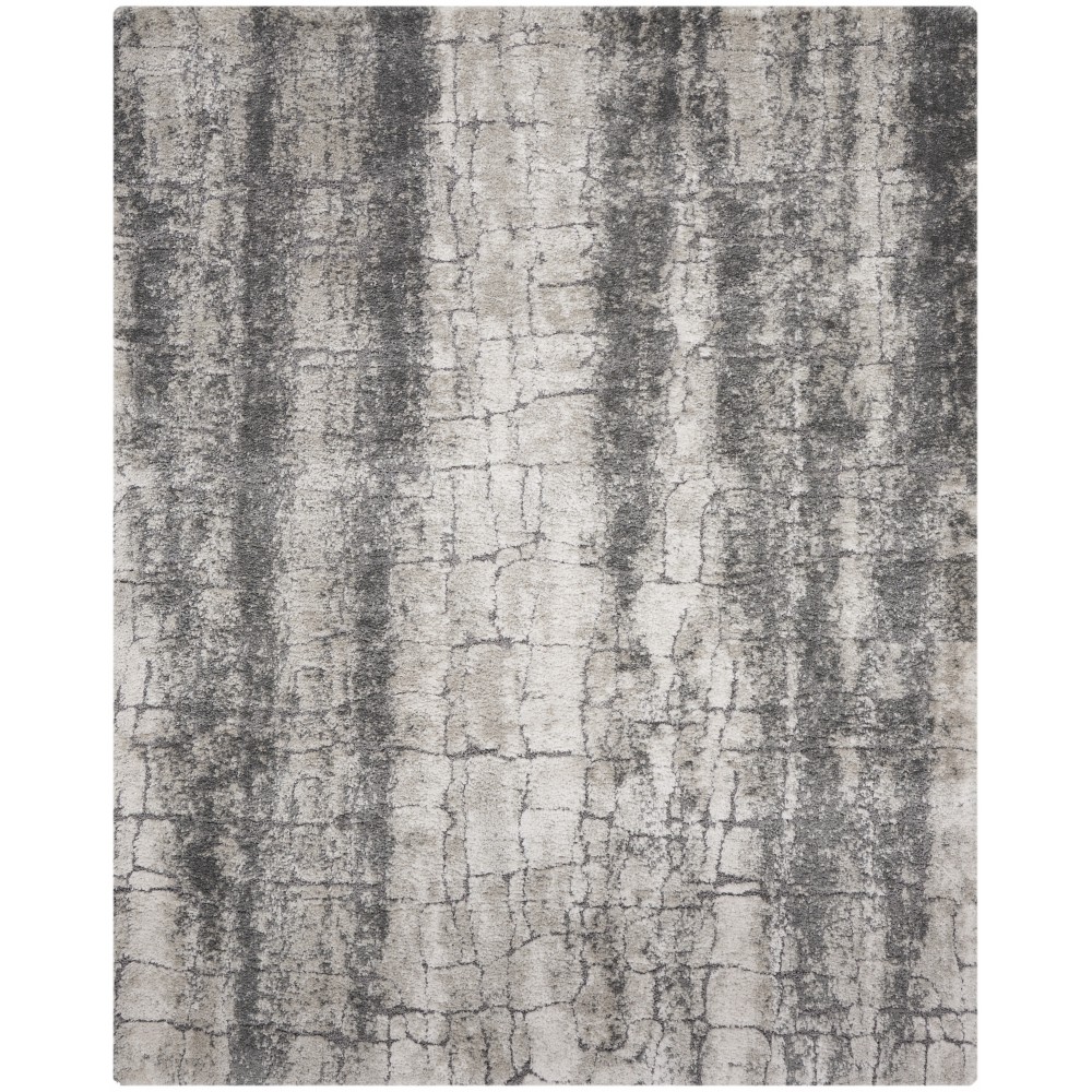 Nourison Dreamy Shag DRS01 Area Rug, Ivory/Charcoal, 7'10" x 9'10"