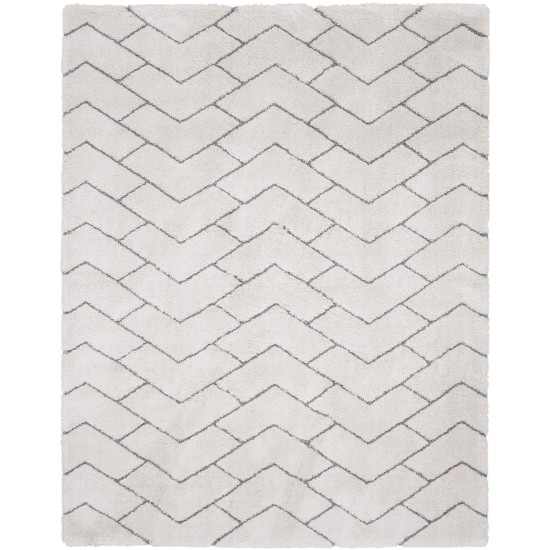 Nourison Dreamy Shag DRS03 Area Rug, Ivory/Grey, 7'10" x 9'10"