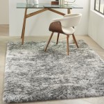 Nourison Dreamy Shag DRS04 Area Rug, Charcoal/Grey, 5'3" x 7'3"