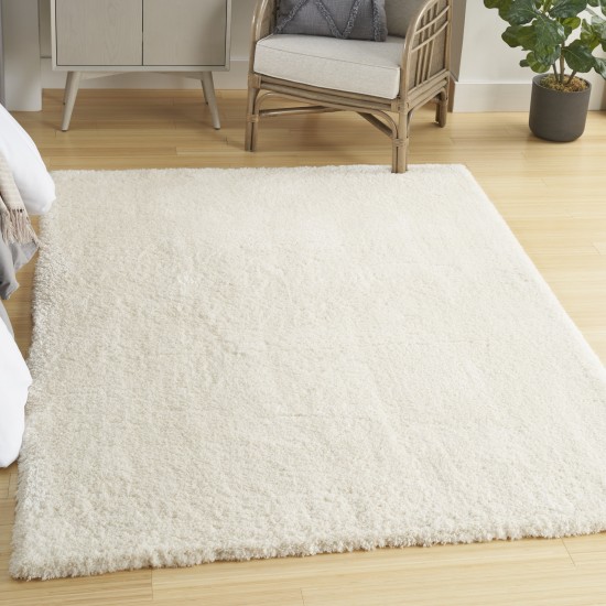 Nourison Dreamy Shag DRS05 Area Rug, Ivory, 5'3" x 7'3"