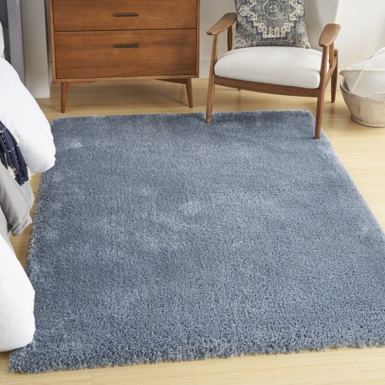 Nourison Dreamy Shag DRS05 Area Rug, Light Blue, 4' x 6'