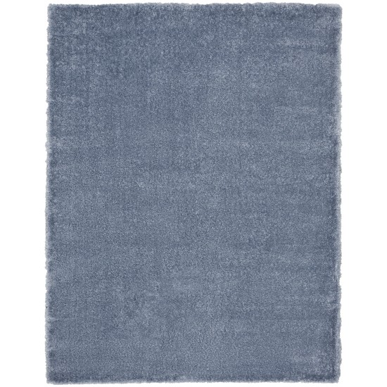 Nourison Dreamy Shag DRS05 Area Rug, Light Blue, 6'7" x 9'2"