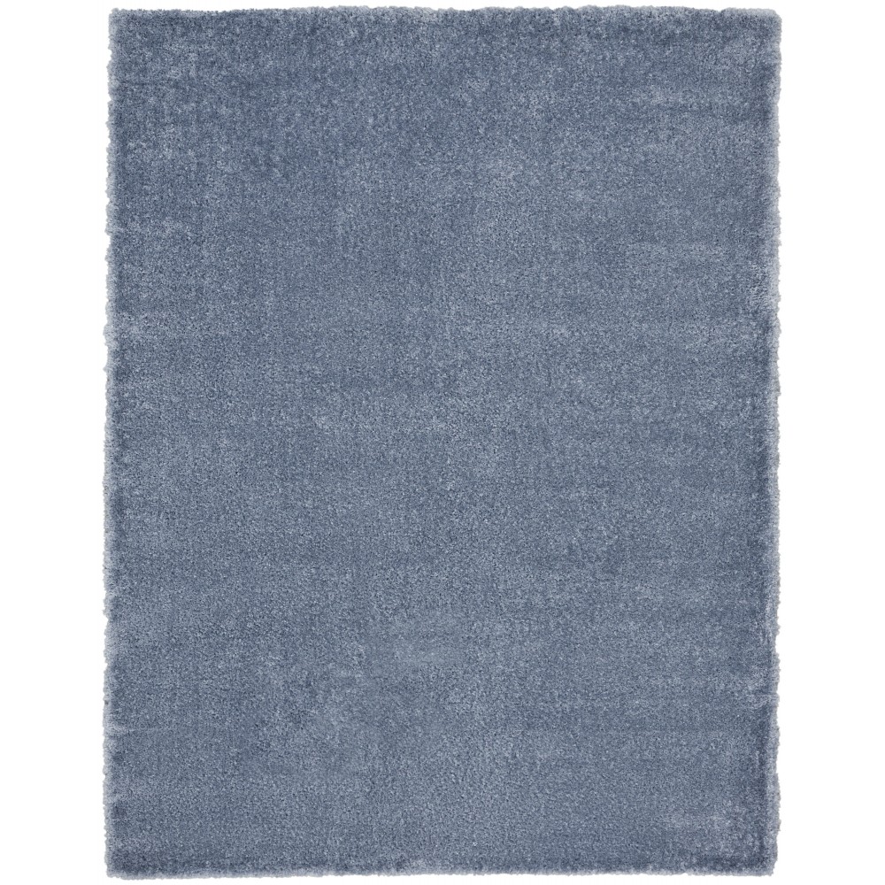 Nourison Dreamy Shag DRS05 Area Rug, Light Blue, 6'7" x 9'2"