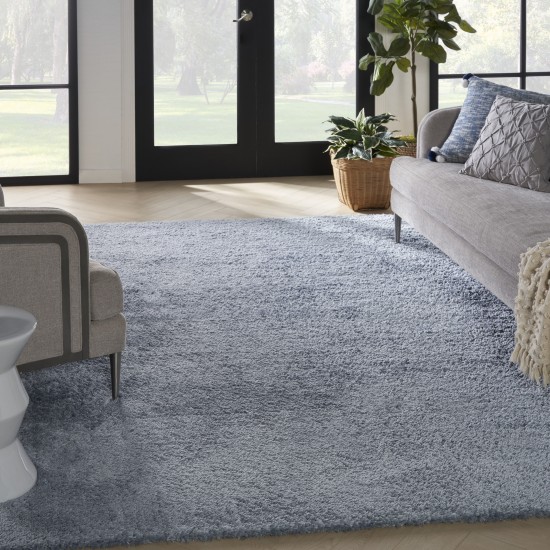 Nourison Dreamy Shag DRS05 Area Rug, Light Blue, 9' x 12'