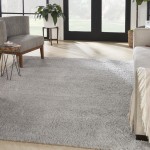 Nourison Dreamy Shag DRS05 Area Rug, Silver, 9' x 12'