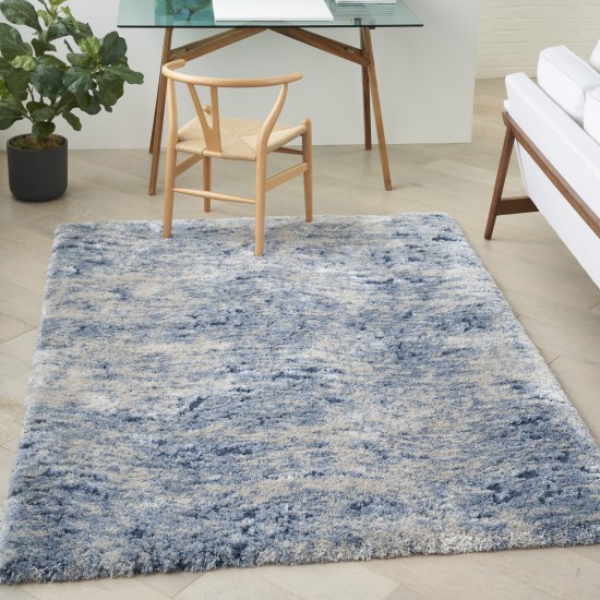 Nourison Dreamy Shag DRS06 Area Rug, Light Blue, 4' x 6'