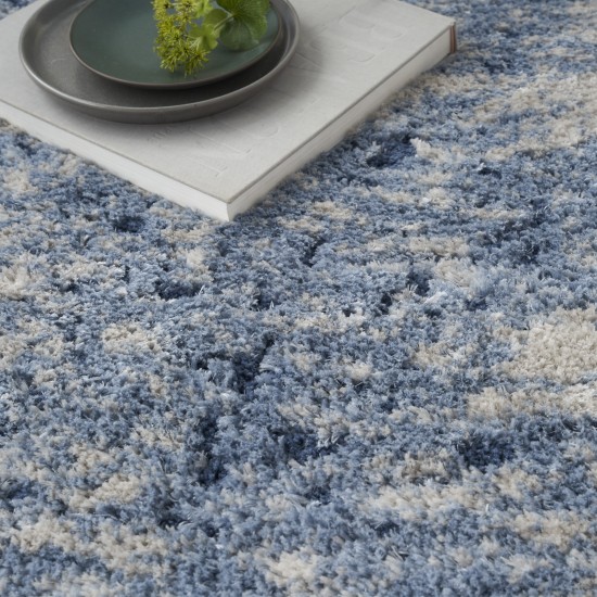 Nourison Dreamy Shag DRS06 Area Rug, Light Blue, 4' x 6'