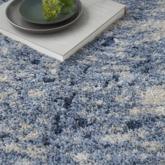 Nourison Dreamy Shag DRS06 Area Rug, Light Blue, 5'3" x 7'3"