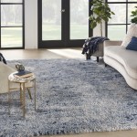 Nourison Dreamy Shag DRS06 Area Rug, Light Blue, 7'10" x 9'10"